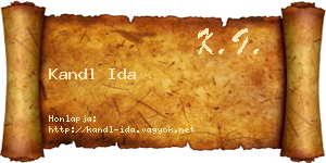 Kandl Ida névjegykártya